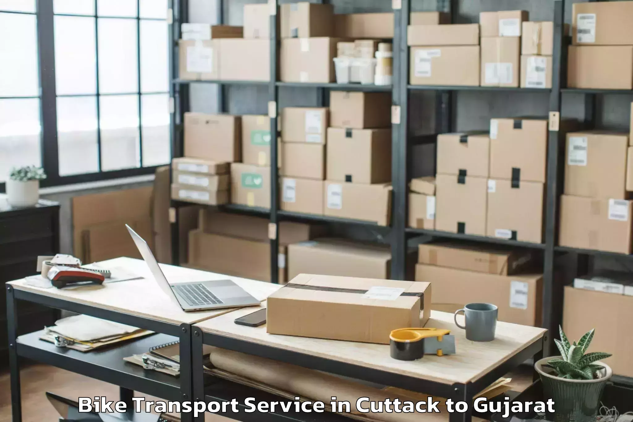 Hassle-Free Cuttack to Vansada Bike Transport